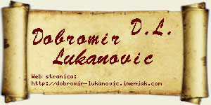 Dobromir Lukanović vizit kartica